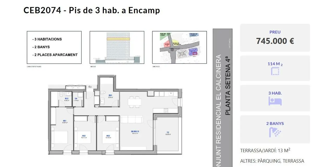 Piso de 3 habitaciones en Encamp, foto 6 de 6