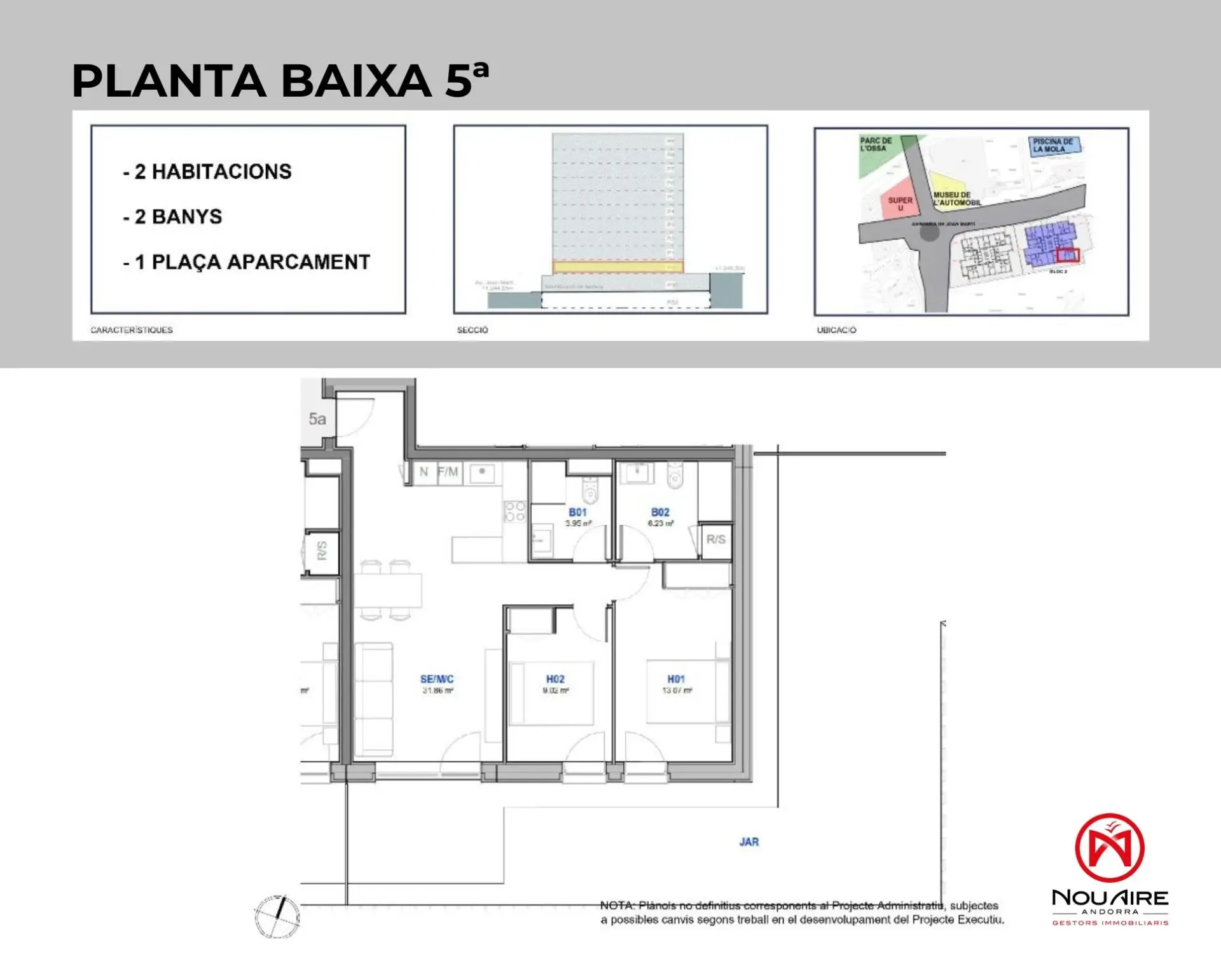 Piso de 2 habitaciones en Encamp, foto 4 de 4