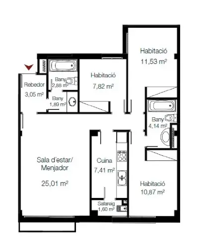 Piso de 3 habitaciones en Sant Julià de Lòria, foto 23 de 24