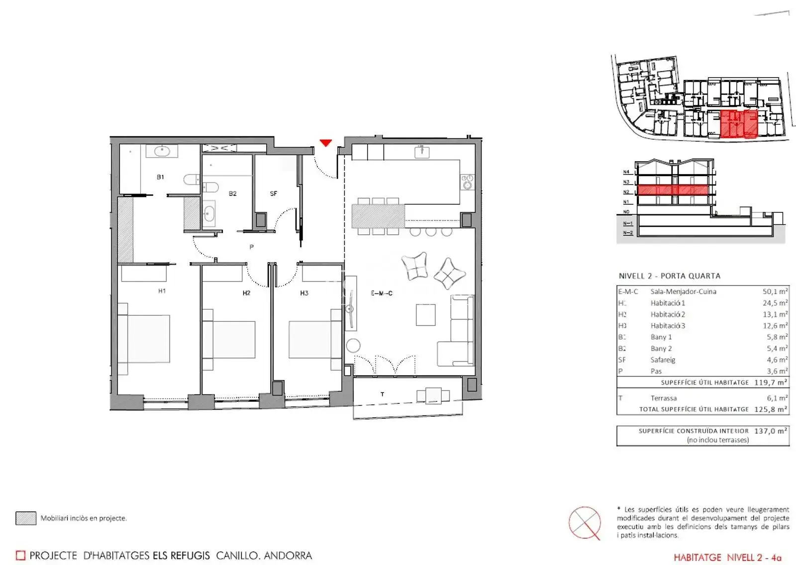 Piso de 3 habitaciones en Canillo, foto 14 de 14
