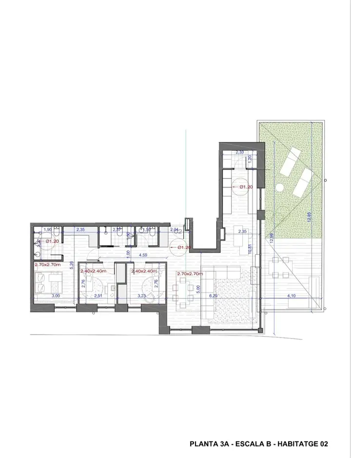 Apartamento de 3 habitaciones en Ordino, foto 3 de 4