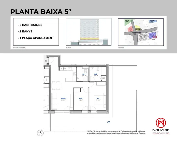 Piso de 2 habitaciones en Encamp, foto 4 de 4